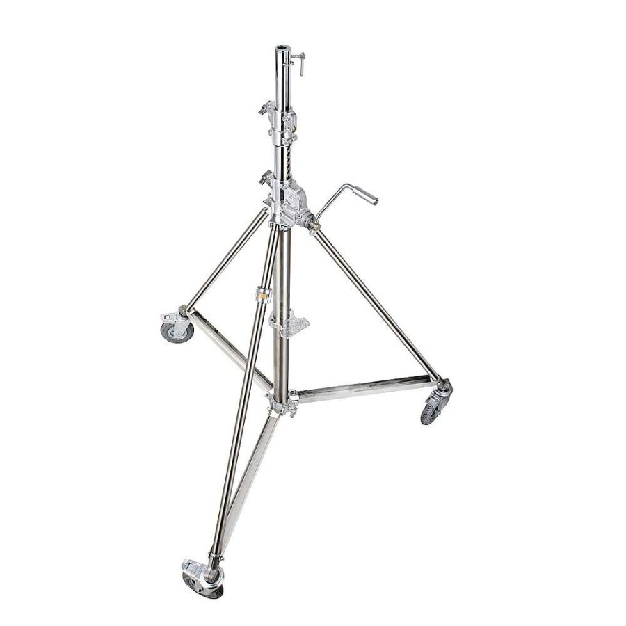 Avenger Avenger Super Wind-Up 40 Stand With Braked Wheels (12.6 Ft.) Light Stands