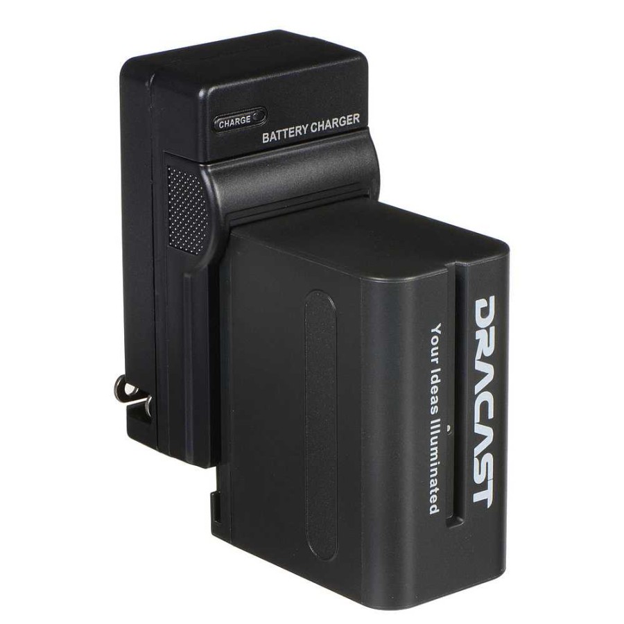 Dracast Dracast 1X Np-F 6600Mah Battery And Charger Kit Portable Strobe Lighting