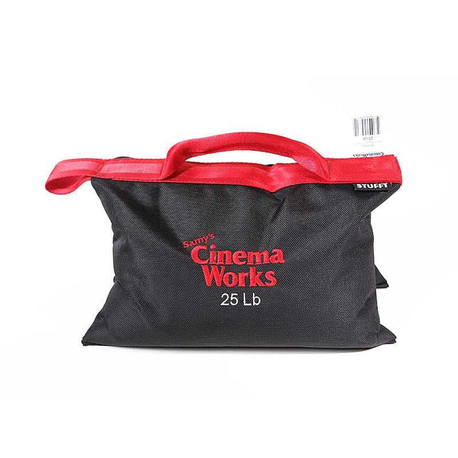 STUFFT Stufft Cinema Works 25 Lb Sandbag (Black With Red Handle) Sand & Weight Bags