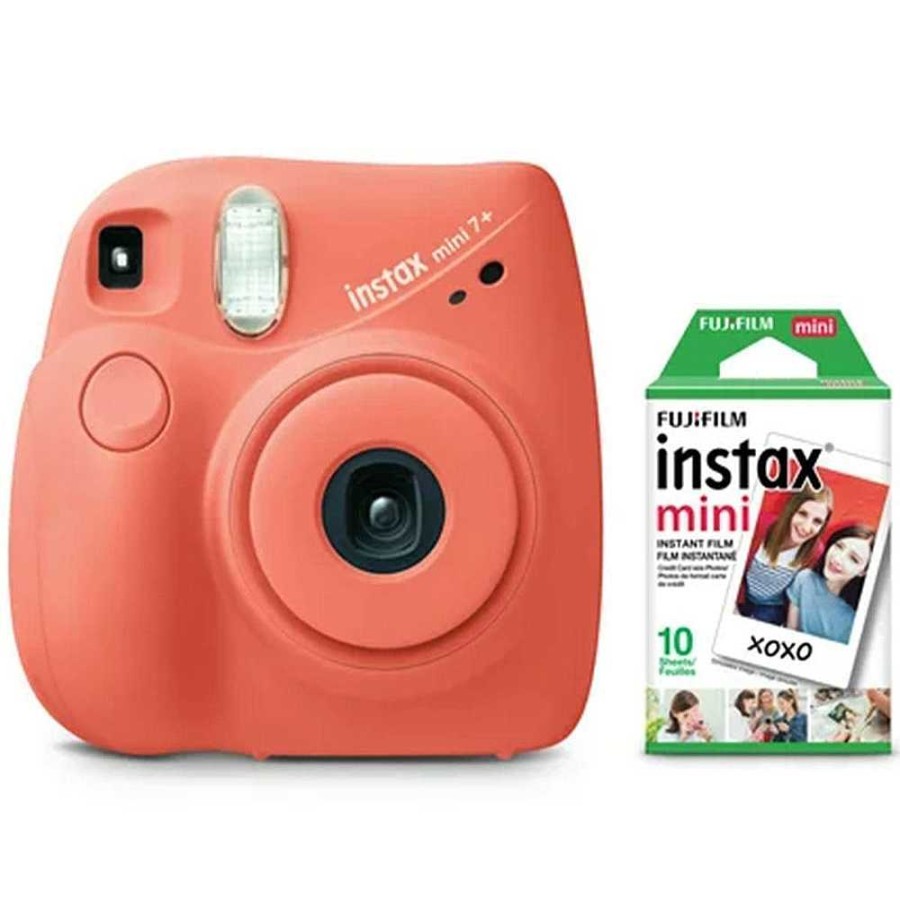 Fujifilm Fujifilm Instax Mini 7+ Instant Film Camera (Coral) Film Cameras