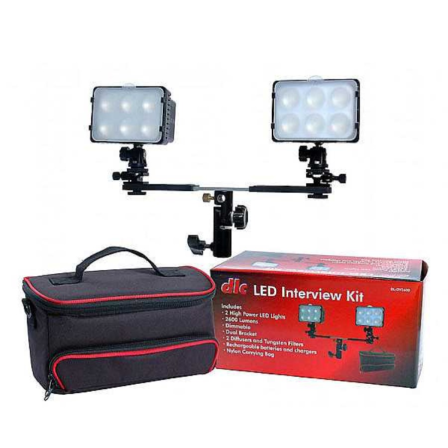 Dot Line Dot Line Led 2-Light Interview Kit With Case Led Lights & Kits