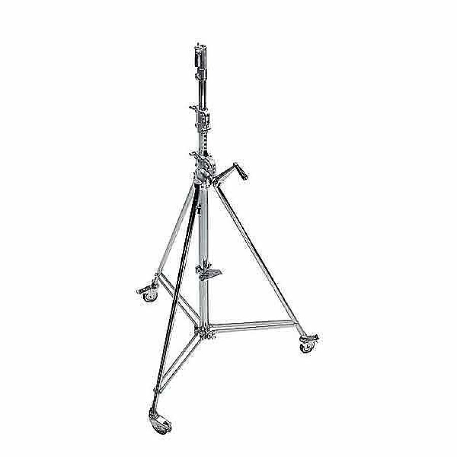 Avenger Avenger 12.8 Ft. B200 Wind-Up 39 Stand With Braked Wheels (Chrome-Plated) Light Stands