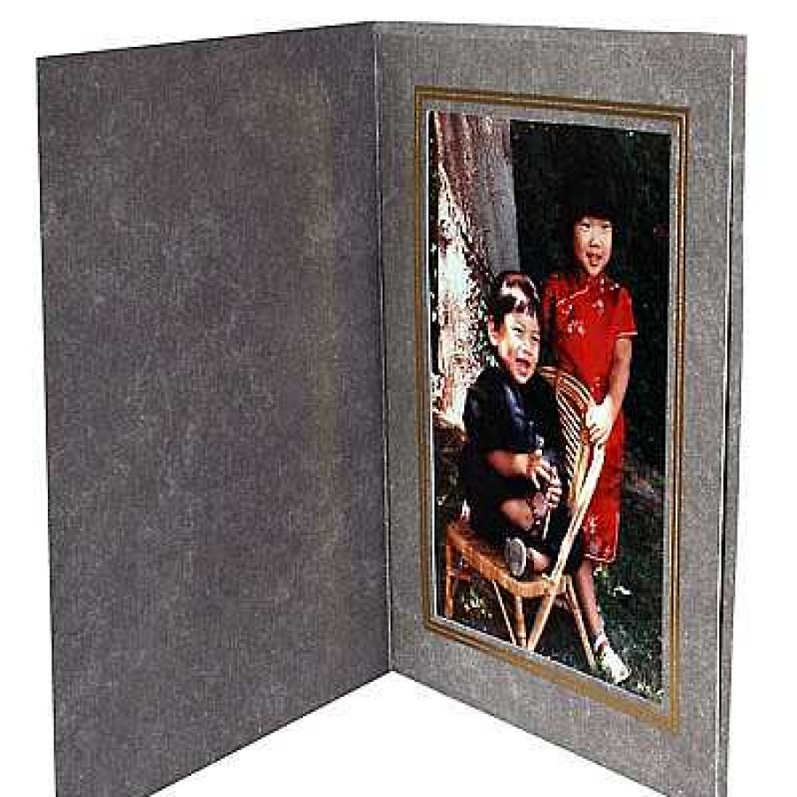 Dot Line Dot Line Light Grey Marble Photo Folder 4X6 Frames & Albums