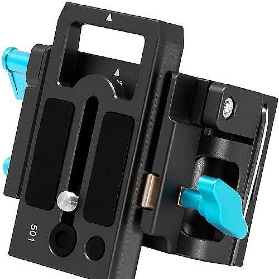 Kondor Blue Kondor Blue 15Mm Arri-Standard Baseplate For Bmpcc 4K/6K Cage (Raven Black) Video Tripods & Supports