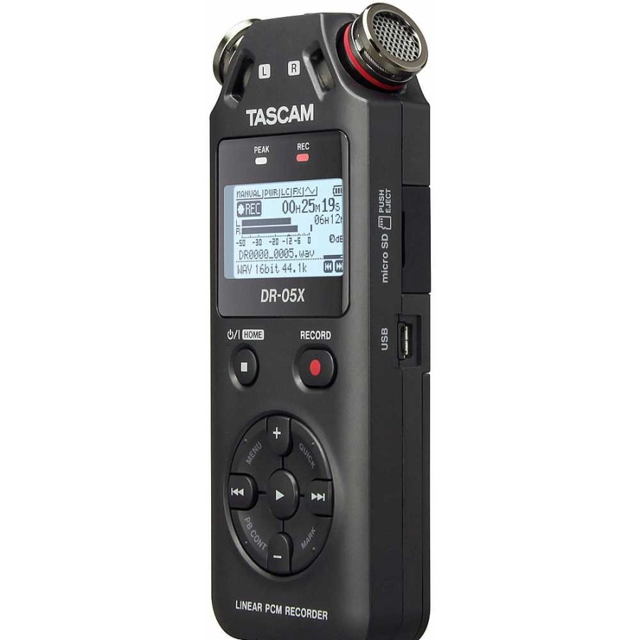 Tascam Tascam Dr-05X 2-Input / 2-Track Portable Audio Recorder With Onboard Stereo Microphone Digital Audio Recorders