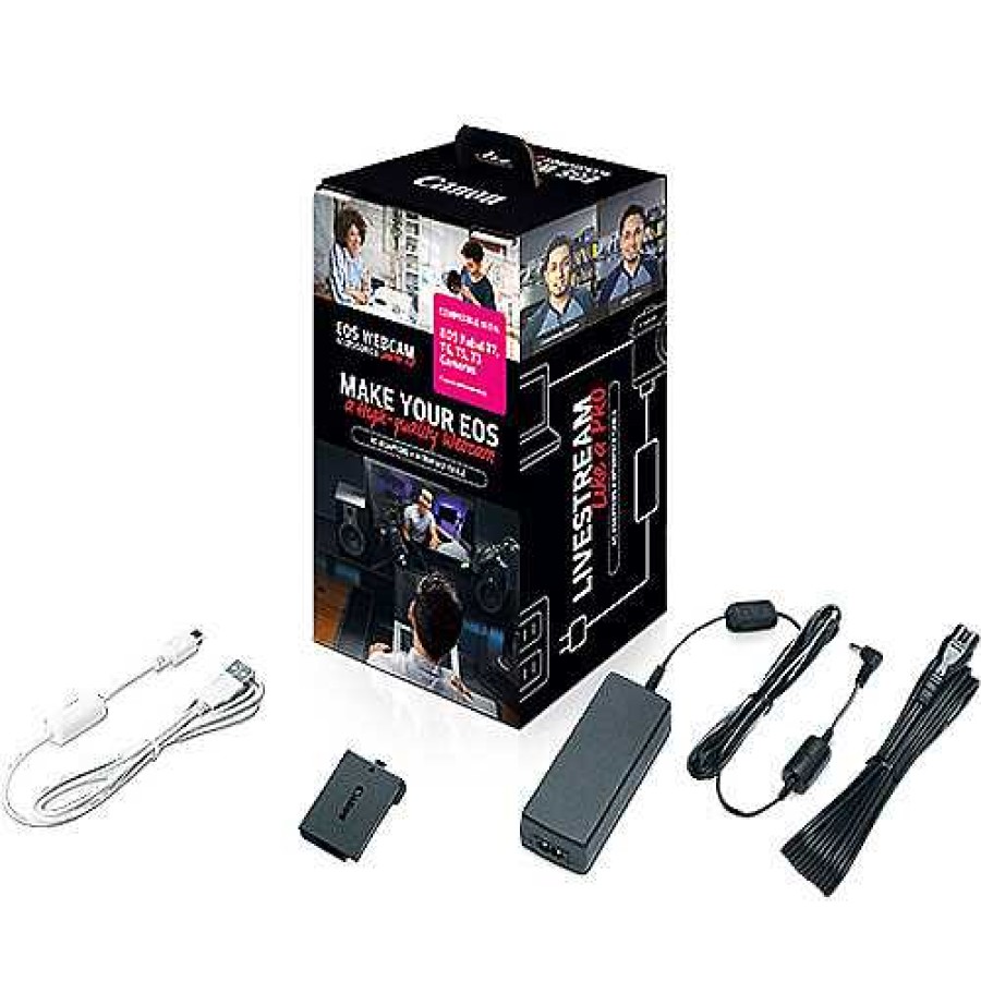 Canon Canon Eos Webcam Accessories Starter Kit For Eos Rebel T3, T5, T6 & T7 Dslr Cameras Batteries & Adapters