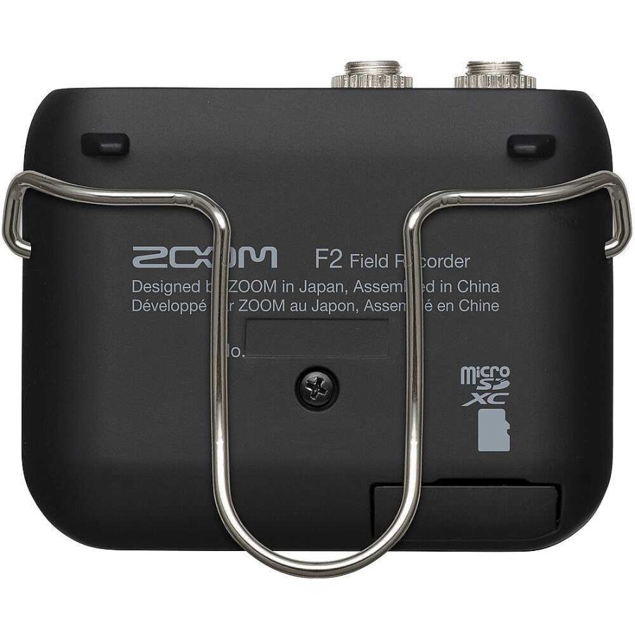 Zoom Zoom F2 Ultracompact Portable Field Recorder With Lavalier Microphone Digital Audio Recorders