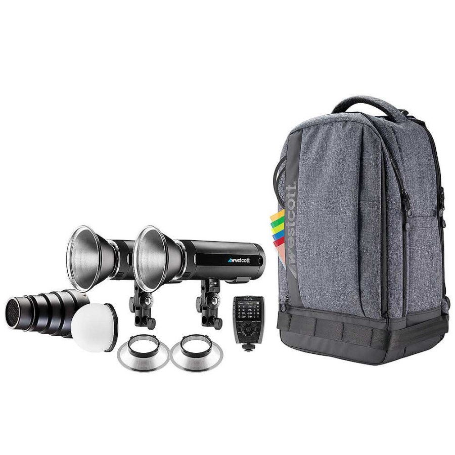 Westcott Westcott Fj200 Strobe 2-Light Backpack Kit With Fj-X3M Universal Wireless Trigger Monolight Strobe Heads & Kits