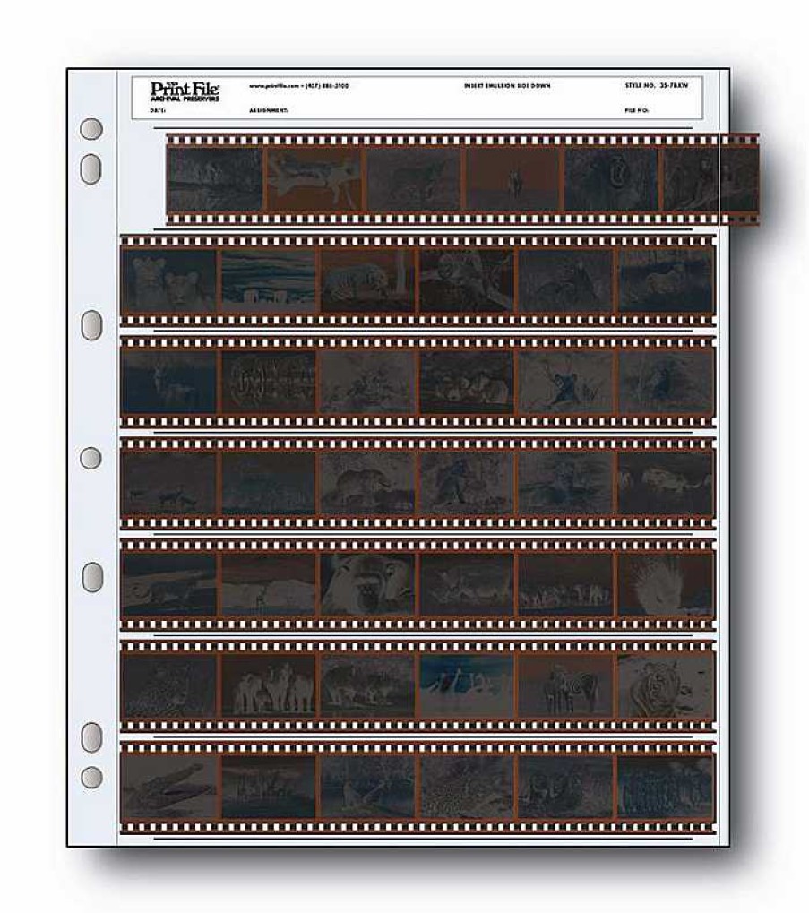 Print File Print File 35-7Bxw 35Mm Negative Pages (Package Of 100) Portfolios & Archival Storage