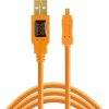 Tether Tools Tether Tools 15 Ft. Tetherpro Usb 2.0 Type-A Male To Mini-B Male Cable (Orange) Cables