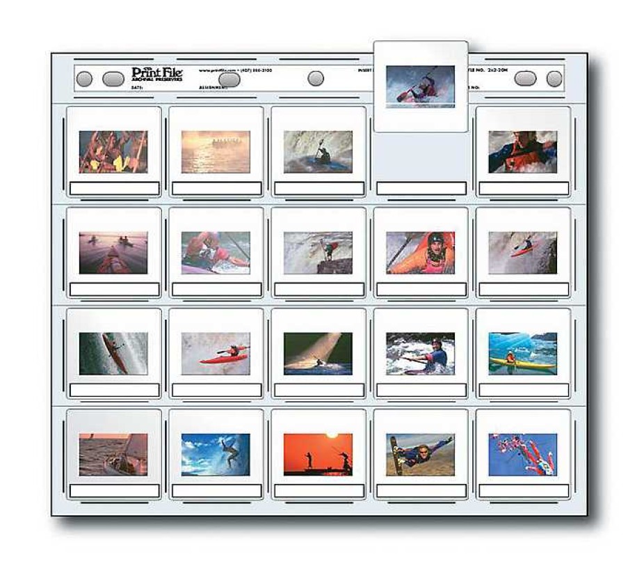 Print File Print File 2X2-20H Slide Pages (Pack Of 25) Portfolios & Archival Storage