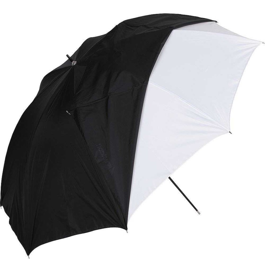 Westcott Westcott 32In. White Satin Umbrella With Removable Black Cover Lighting Umbrellas