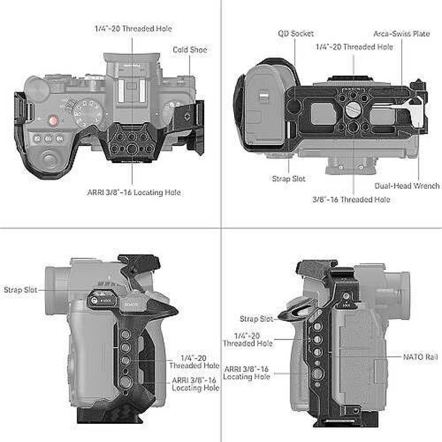 SmallRig Smallrig Black Mamba Series Cage For Panasonic Lumix S5 Ii And S5 Iix Camera Support Systems