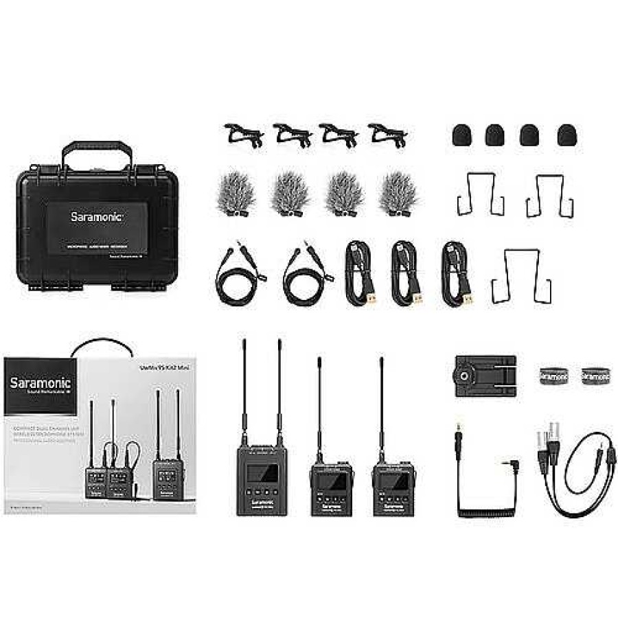 Saramonic Saramonic Uwmic9S Mini Kit2 Compact 2-Person Camera-Mount Wireless Omni Lavalier Microphone System (514 To 596 Mhz) Wireless Audio Systems