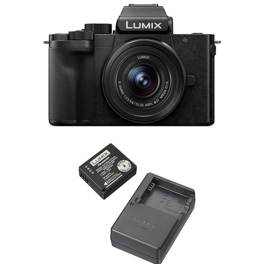 Panasonic Panasonic Lumix Dc-G100 Mirrorless Micro Four Thirds Digital Camera With 12-32Mm Lens (Black) And Dmw-Zstrv Battery & Charger Travel Pack Mirrorless