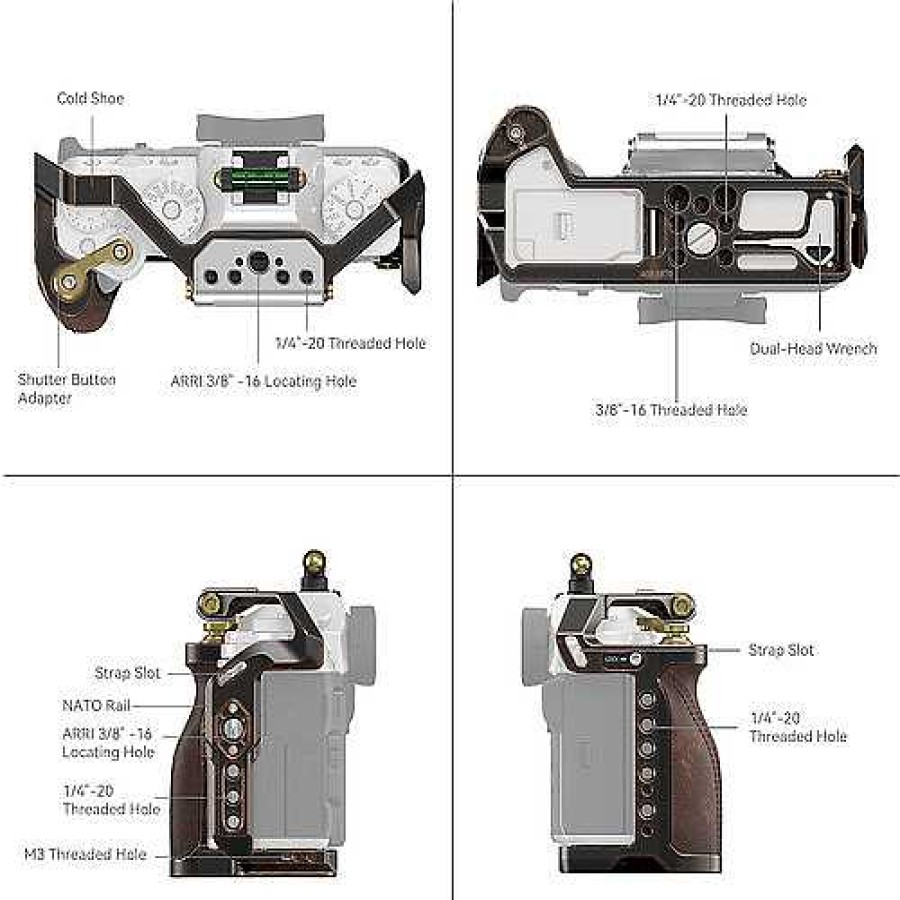 SmallRig Smallrig Retro-Style Camera Cage For Fujifilm X-T5 Camera Support Systems