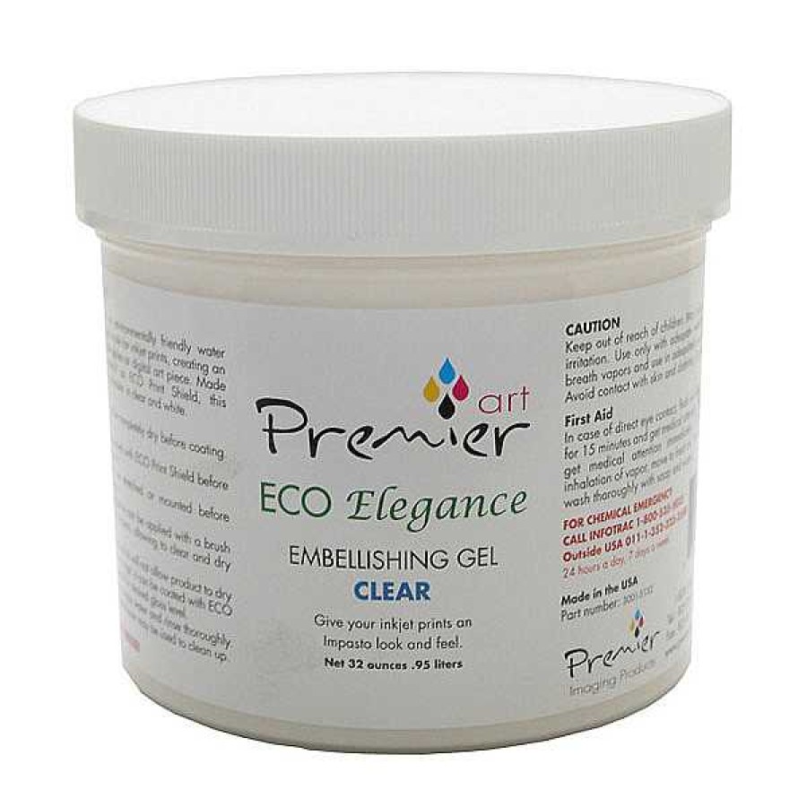 Premier Imaging Products Premier Imaging Products Eco Elegance Inkjet Print Embellishing Gel (Clear, 32 Oz) Film & Darkroom