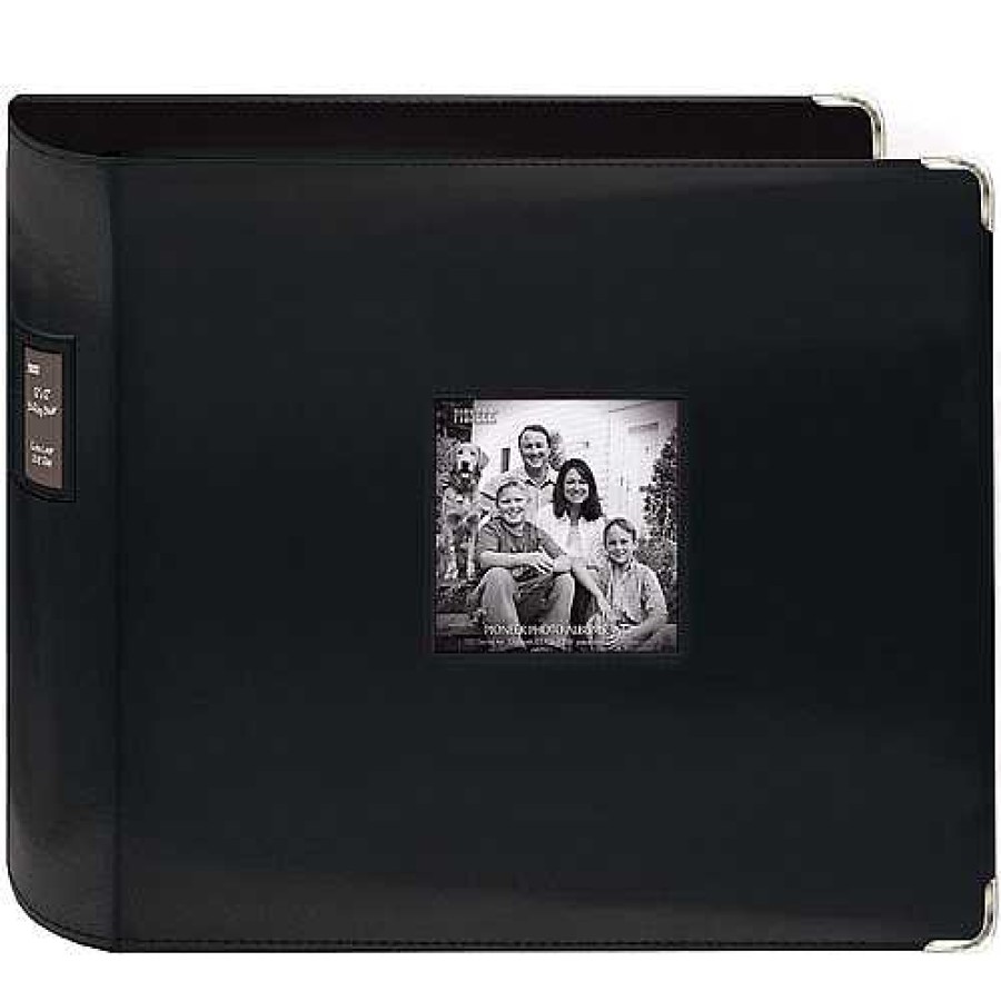 Pioneer Pioneer 12 X 12 Black Sewn Leatherette 3-Ring Binder Frames & Albums