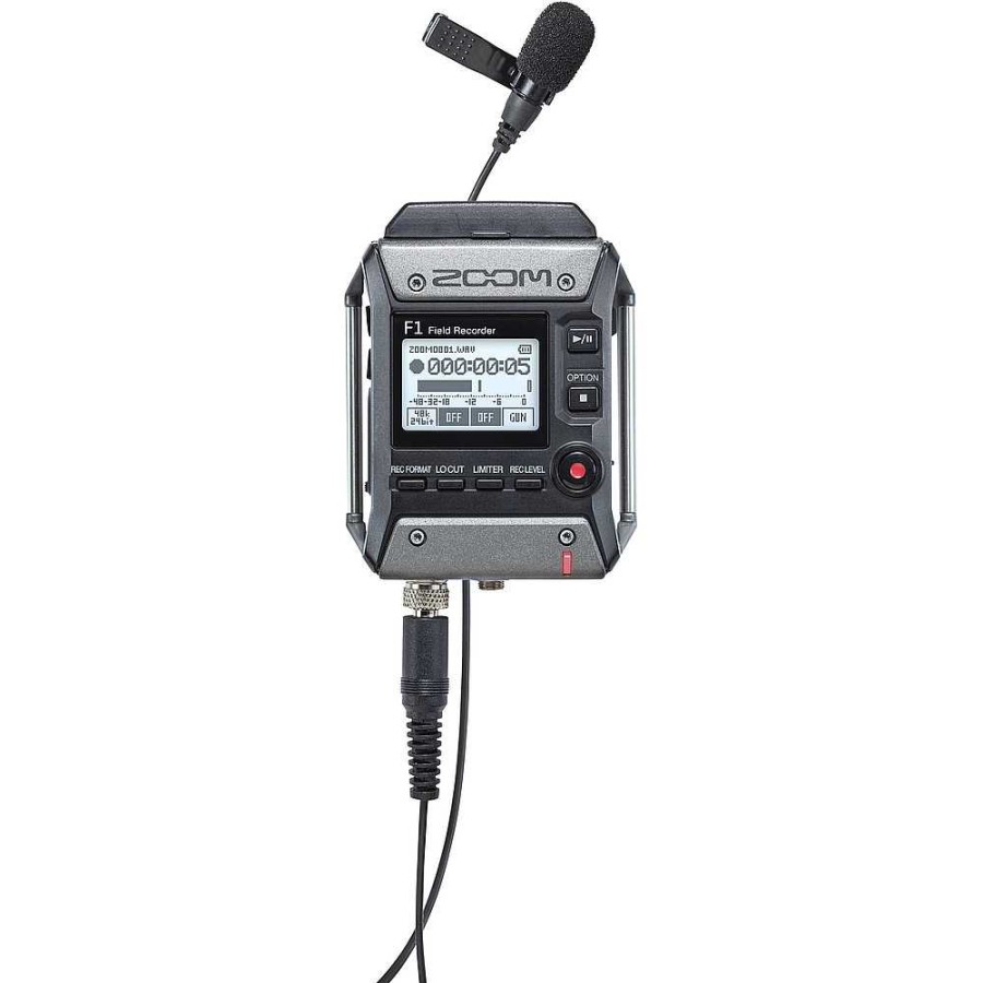 Zoom Zoom F1-Lp 2-Input / 2-Track Portable Field Recorder With Lavalier Microphone Digital Audio Recorders