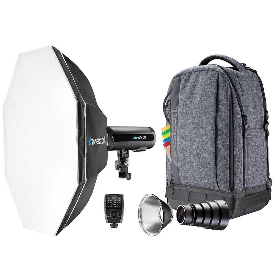 Westcott Westcott Fj200 Strobe 1-Light Backpack Kit With Fj-X3S Wireless Trigger For Sony Cameras Monolight Strobe Heads & Kits