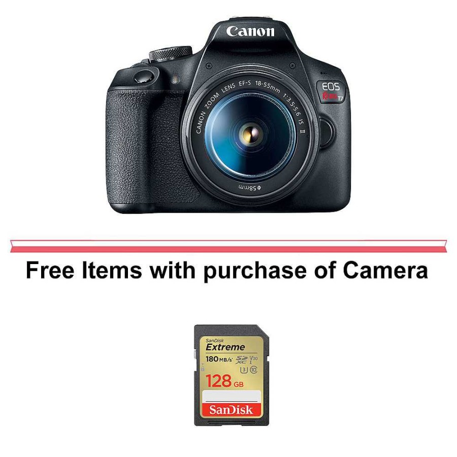 Canon Canon Eos Rebel T7 Digital Slr Camera With 18-55Mm Lens W/Canon Webcam Starter Kit And Free Memory Card Dslr