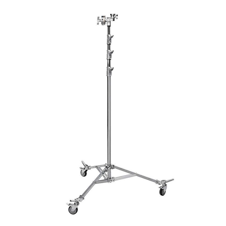 Avenger Avenger Overhead Stand 58 With Braked Wheels (Chrome-Plated,19 Ft.) Light Stands