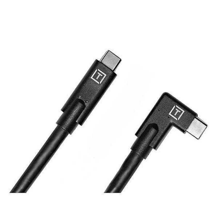 Tether Tools Tether Tools Tetherpro Usb-C To Usb-C Right Angle Cable (15 Ft., Black) Cables