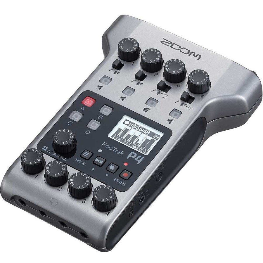 Zoom Zoom Podtrak P4 Portable Multitrack Podcast Recorder Digital Audio Recorders