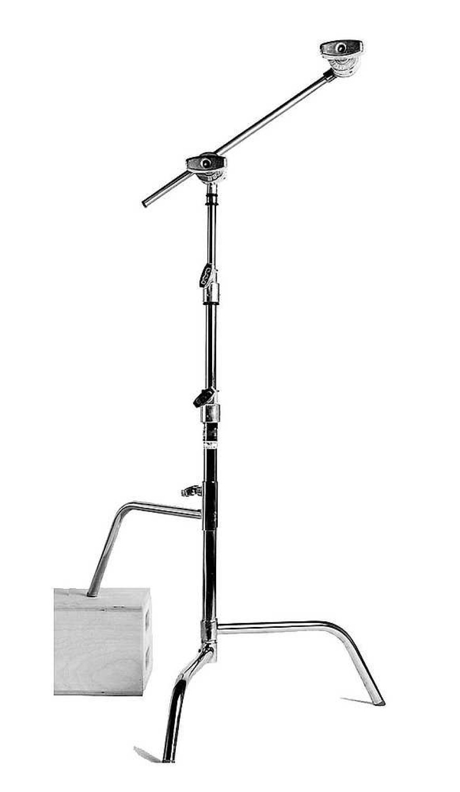 Matthews Matthews Hollywood 40In. Double Riser C Stand - Chrome Light Stands