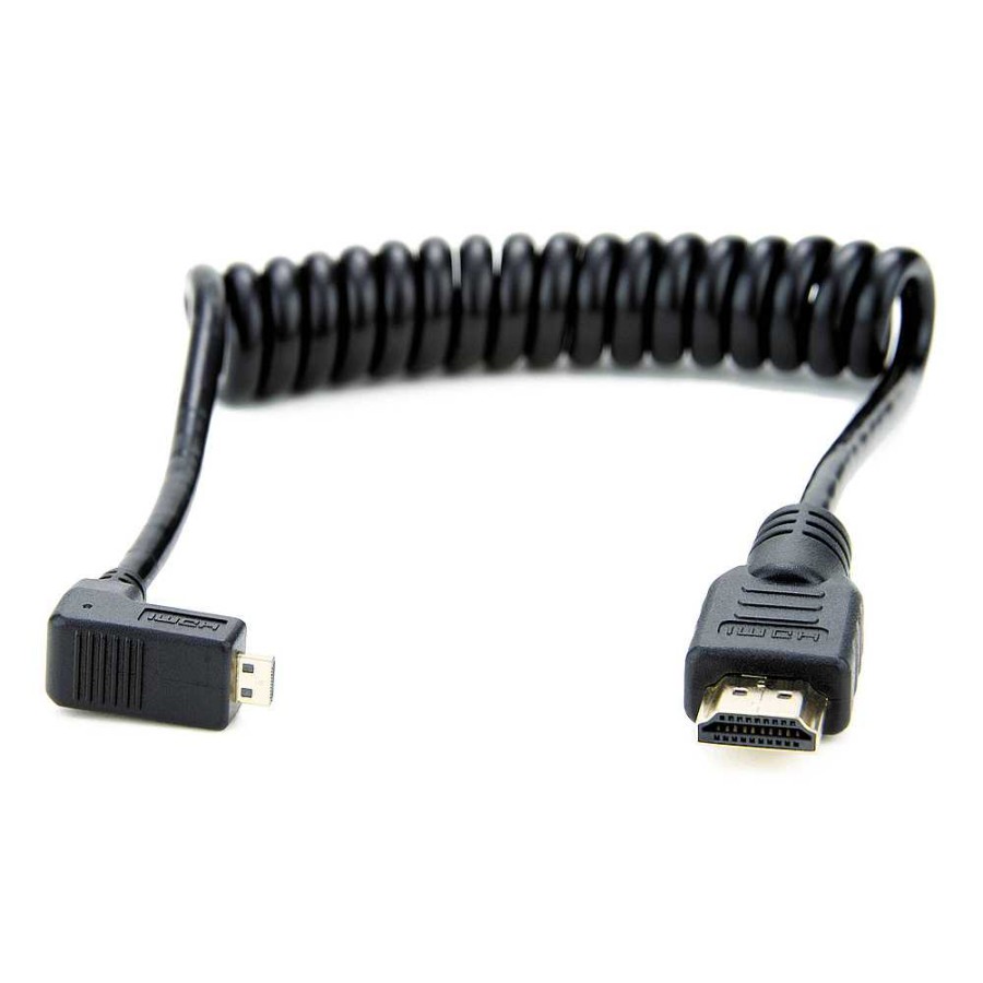 Atomos Atomos Right-Angle Micro To Full Hdmi Coiled Cable (11.8-17.7 In.) Cables