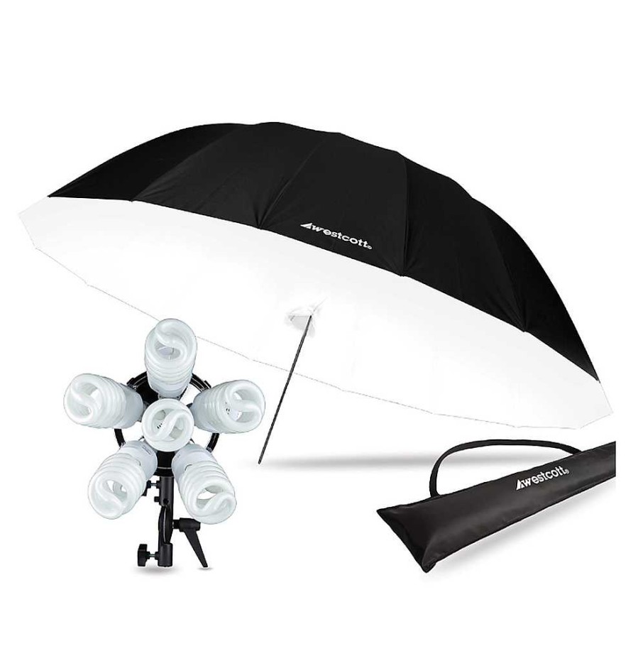 Westcott Westcott Spiderlite Td6 Parabolic Umbrella Kit With Bonus Diffusion Panel Fluorescent Lights & Kits