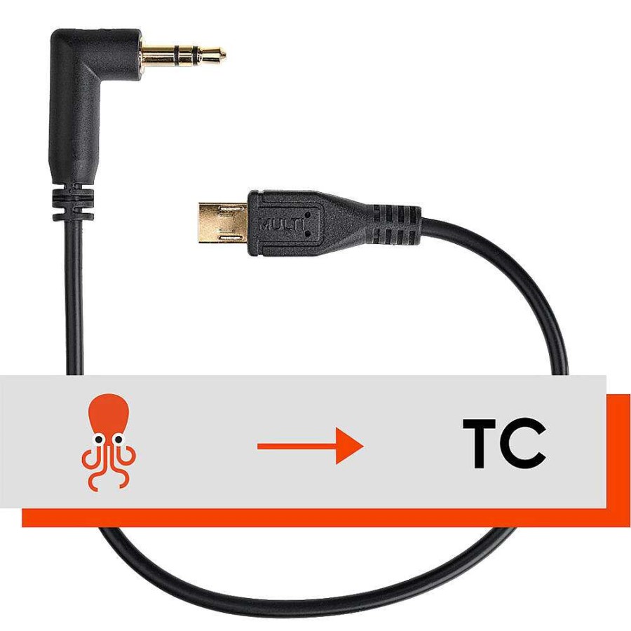 Tentacle Sync Tentacle Sync 7.9 In. 3.5Mm Trs To Multi Interface Timecode Cable For Sony Fx3/Fx30 Audio Cables