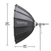 Parabolix Parabolix 55 In. Deep Parabolic Reflector With Focus Mount Pro And Universal Monolight Adapter Octagonal Soft Boxes