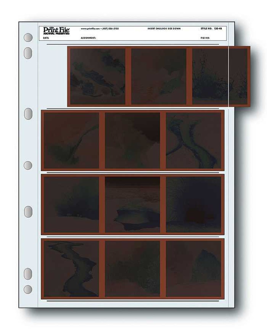 Print File Print File 120-4B 120 Size Negative Pages (Pack Of 100) Portfolios & Archival Storage