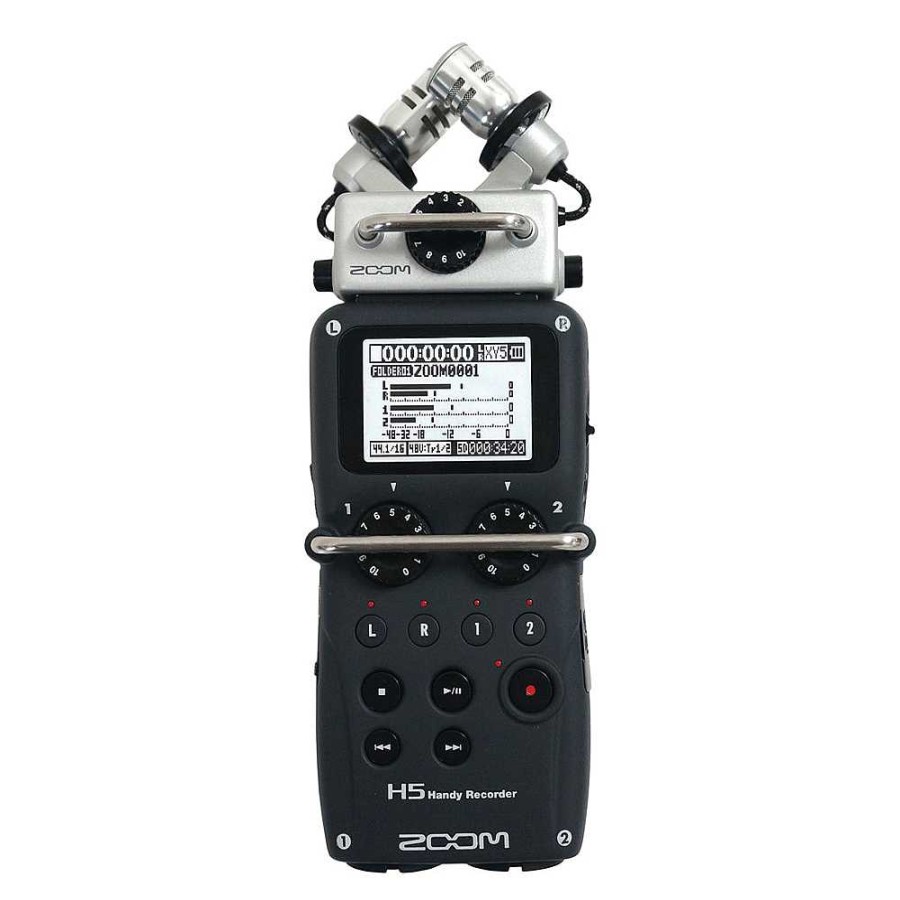 Zoom Zoom H5 Handy Recorder With Interchangeable Microphone System Audio Recording Devices