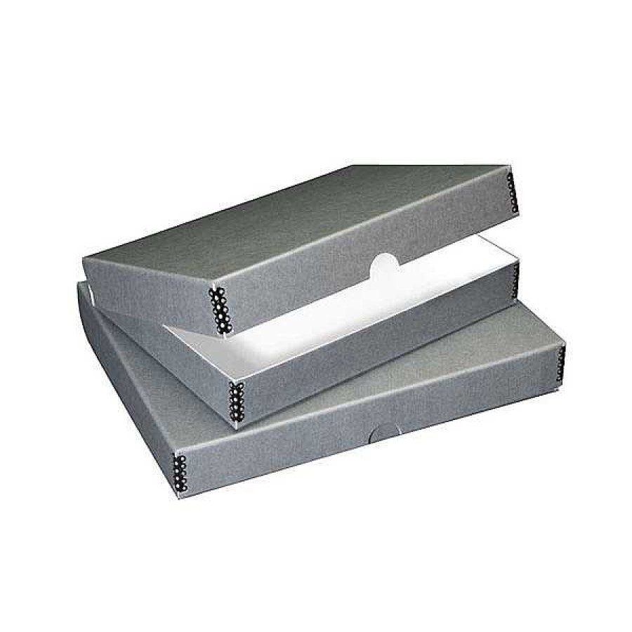 Print File Print File 11X14X3 Clamshell Metal Edge Box (Gray) Portfolios & Archival Storage