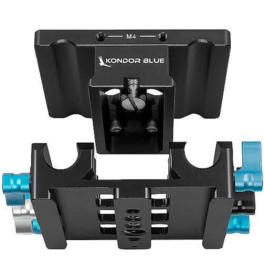 Kondor Blue Kondor Blue Universal 15Mm Lws Bridge Plate For Arri/Red/Ursa/C70/Venice (Raven Black) Video Tripods & Supports