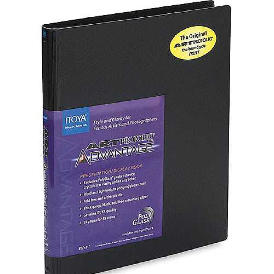 Itoya Itoya 8 X 10 In. Art Profolio Advantage Presentation/Display Book - Black Portfolios & Archival Storage