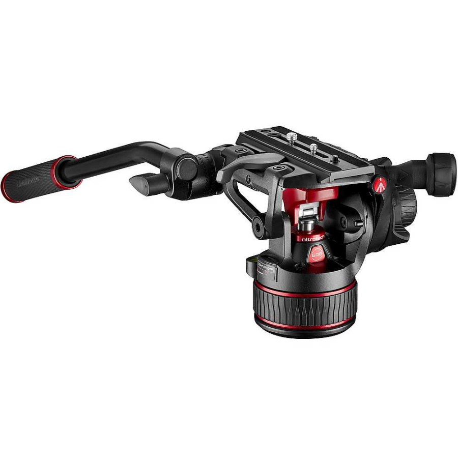 Manfrotto Manfrotto 608 Nitrotech Fluid Video Head And Aluminum Twin Leg Tripod With Ground Spreader Video Tripods & Supports