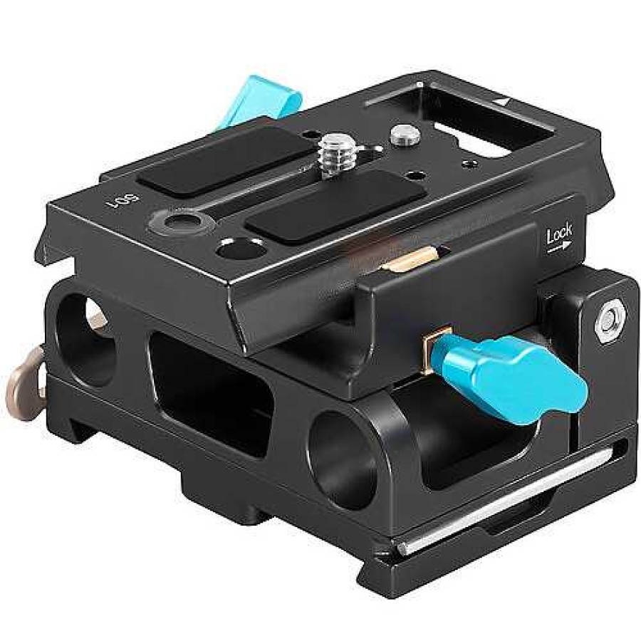 Kondor Blue Kondor Blue 15Mm Arri-Standard Baseplate For Bmpcc 4K/6K Cage (Raven Black) Video Tripods & Supports