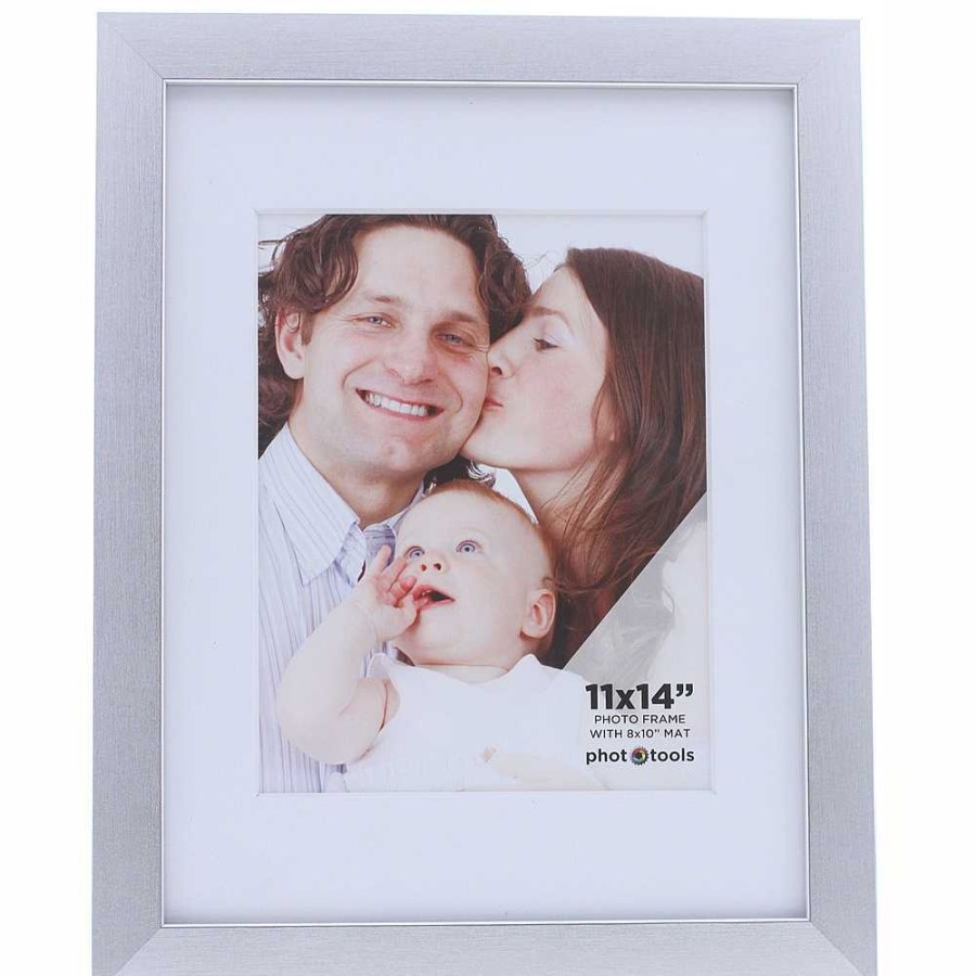 Phototools Phototools 11 X 14" Photo Frame With 8 X 10" Mat Opening (Silver) Frames & Albums