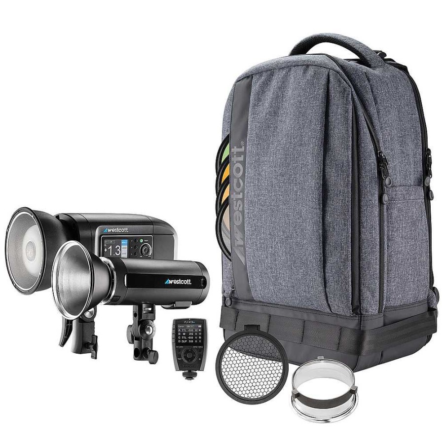 Westcott Westcott Fj400/200 2-Light Portable Portrait Flash Kit With Fj-X3M Universal Wireless Trigger Monolight Strobe Heads & Kits