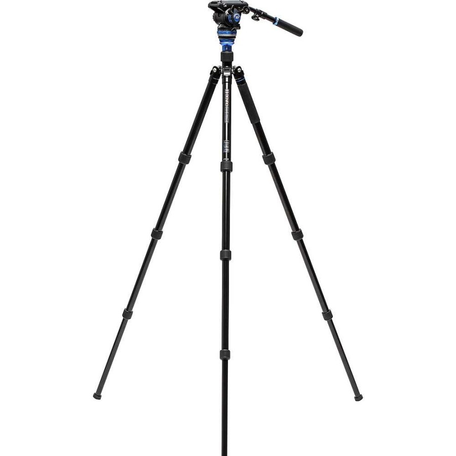 Benro Benro A3883 Reverse-Folding Aluminum Travel Tripod With S6Pro Fluid Video Head Video Tripods & Supports