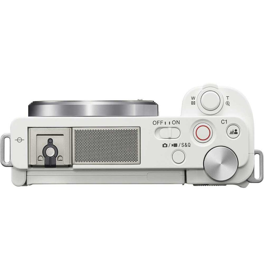 Sony Sony Alpha Zv-E10 Mirrorless Digital Camera Body (White) With Sony Vlogger Microphone (Ecm-G1) Mirrorless