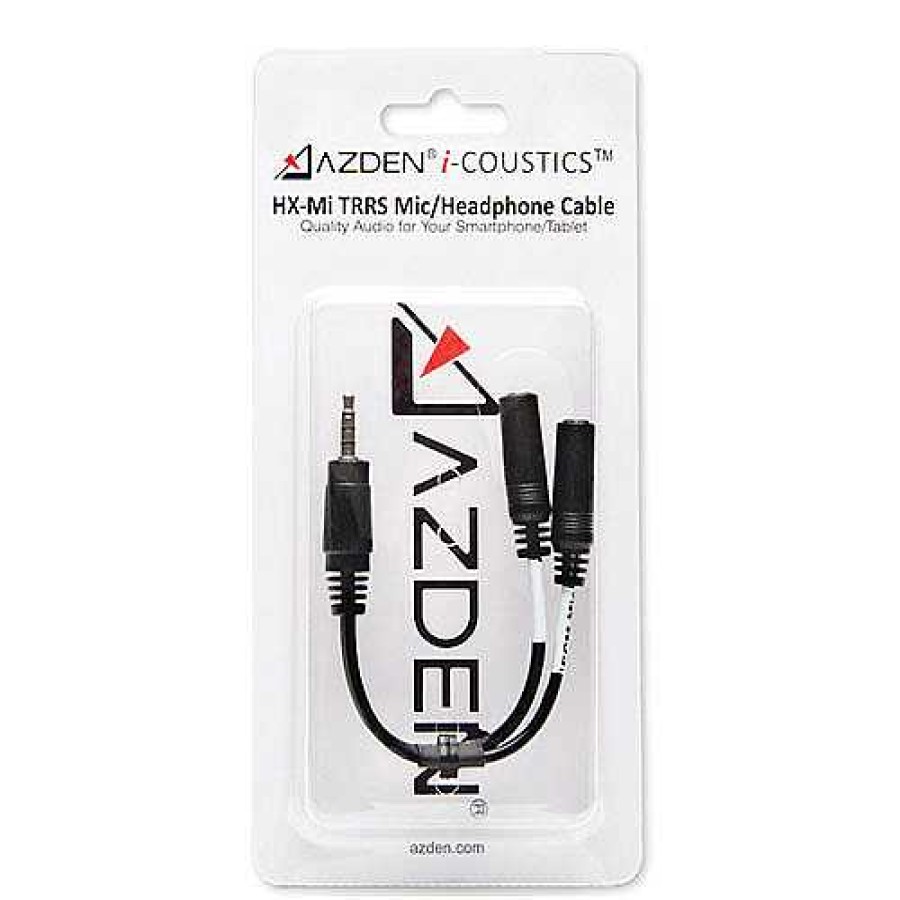 Azden Azden I-Coustics Hx-Mi Trrs Mic/Headphone Adapter For Smartphones & Tablets Audio Cables