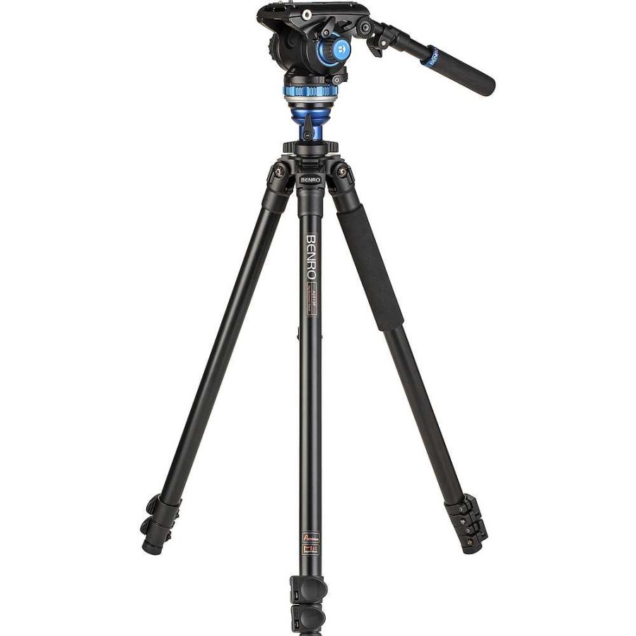 Benro Benro A2573F Aluminum Single Tube Tripod With S6Pro Fluid Video Head Video Tripods & Supports