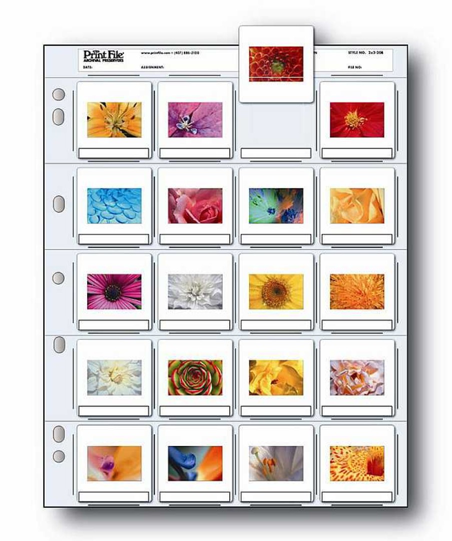 Print File Print File 2X2-20B Slide Pages (Package Of 100) Portfolios & Archival Storage