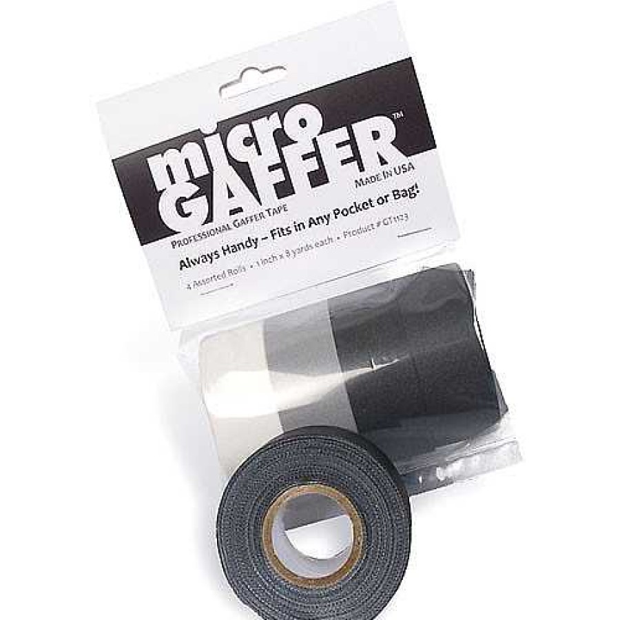 Filmtools Filmtools 1 In. Microgaffer 4-Roll Gaffer Tape - Multi-Color (Black, White, Gray) Tape