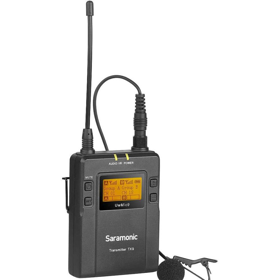 Saramonic Saramonic Tx9 96-Channel Digital Uhf Wireless Bodypack Transmitter With Lavalier Mic (514 To 596 Mhz) Wireless Audio Systems