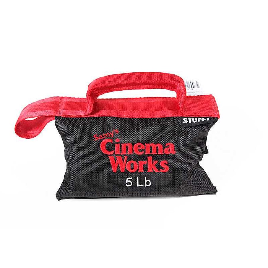 STUFFT Stufft Cinema Works 5 Lb Sandbag (Black With Red Handle) Sand & Weight Bags